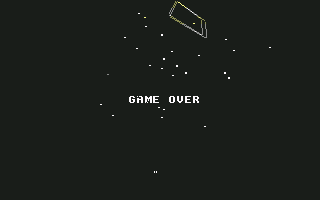 Elite (Commodore 64) screenshot: Game over, I died