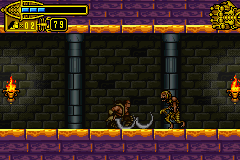 The Scorpion King: Sword of Osiris (Game Boy Advance) screenshot: Dark rooms can reserve many surprises. Or perhaps not!