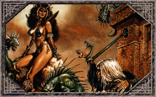 The Dark Queen of Krynn (DOS) screenshot: Title picture