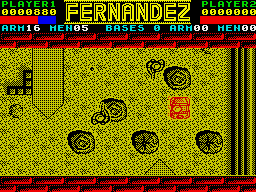 Fernandez Must Die (ZX Spectrum) screenshot: This could be a good hiding place