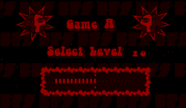 V-Tetris (Virtual Boy) screenshot: Selecting the initial level.