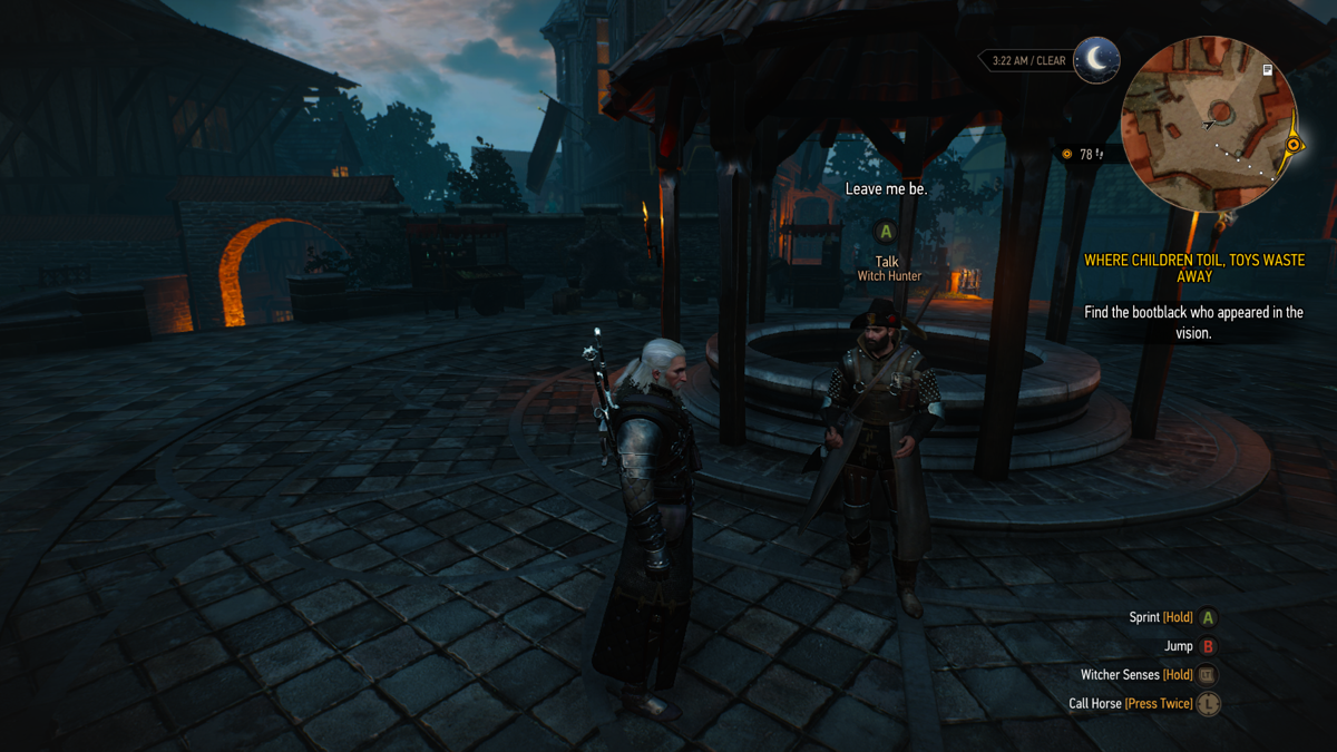 The Witcher 3: Wild Hunt (Xbox One) screenshot: Witch Hunters are the number one enemy of all Mages in the game, and as such, also for Geralt