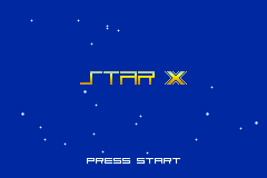 Star X (Game Boy Advance) screenshot: Title screen.
