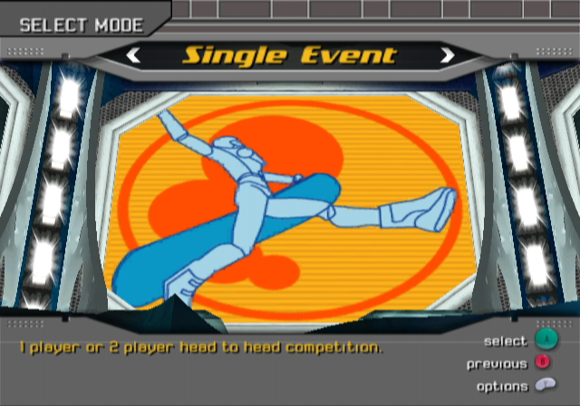 SSX Tricky (GameCube) screenshot: Choose an event