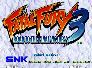 Fatal Fury 3: Road to the Final Victory (Neo Geo) screenshot: Title screen.