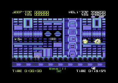Silkworm (Commodore 64) screenshot: This is the last stage.