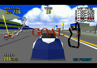 Virtua Racing Deluxe (SEGA 32X) screenshot: Race Finished  Car Close-Up