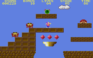 The Great Giana Sisters (Amiga) screenshot: Found one of many power-ups.
