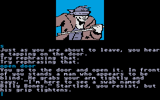 Treasure Island (Atari ST) screenshot: Blind Pew.