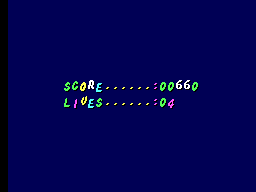 Cheese Cat-Astrophe starring Speedy Gonzales (SEGA Master System) screenshot: Level completed