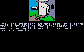 Treasure Island (Atari ST) screenshot: Outside of the inn.