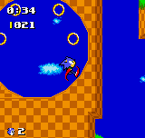 Sonic The Hedgehog Pocket Adventure (Neo Geo Pocket Color) screenshot: In any Sonic game, the looping rules! ;-D