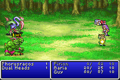 Final Fantasy I & II: Dawn of Souls (Game Boy Advance) screenshot: That's right - more fighting (FF2)