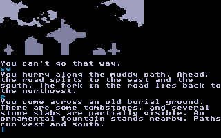 Treasure Island (Atari ST) screenshot: Graveyard... spooky.