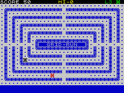 Grid Run and Pontoon (ZX Spectrum) screenshot: Game start