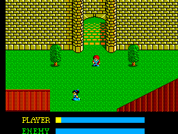 Ys: The Vanished Omens (SEGA Master System) screenshot: Entering a town