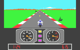 Super Cycle (Atari ST) screenshot: Just getting underway
