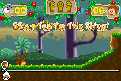 Curious George (Game Boy Advance) screenshot: This level is a race - beat Ted to win!
