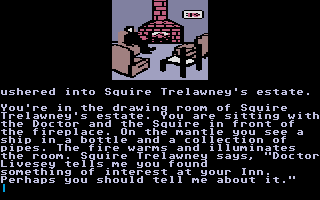 Treasure Island (Atari ST) screenshot: In the Squire's home.