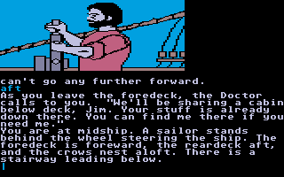 Treasure Island (Atari ST) screenshot: On the ship.