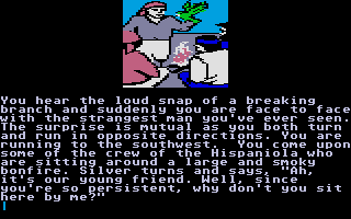 Treasure Island (Atari ST) screenshot: Pirate camp.
