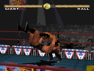 WCW Nitro (PlayStation) screenshot: Giant vs. Scott Hall