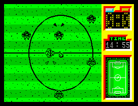 Emilio Butragueño ¡Fútbol! (ZX Spectrum) screenshot: The match begins now!