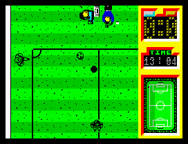 Emilio Butragueño ¡Fútbol! (ZX Spectrum) screenshot: Serving a corner