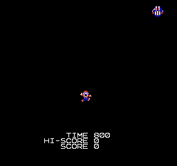 Family BASIC (NES) screenshot: In GAME 2 - The Mario Game players have to create the level or else Mario will just fall to his death(Family BASIC V3.0)