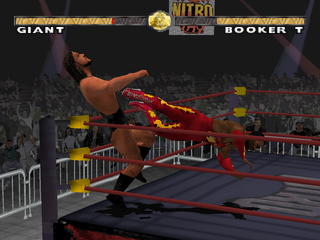 WCW Nitro (PlayStation) screenshot: Drop kick