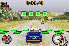 Top Gear: Rally (Game Boy Advance) screenshot: Peeling out in the start line.