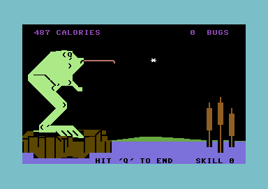 Frog! (Commodore 64) screenshot: Frog can increase his height