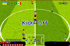 Premier Action Soccer (Game Boy Advance) screenshot: Kicking off