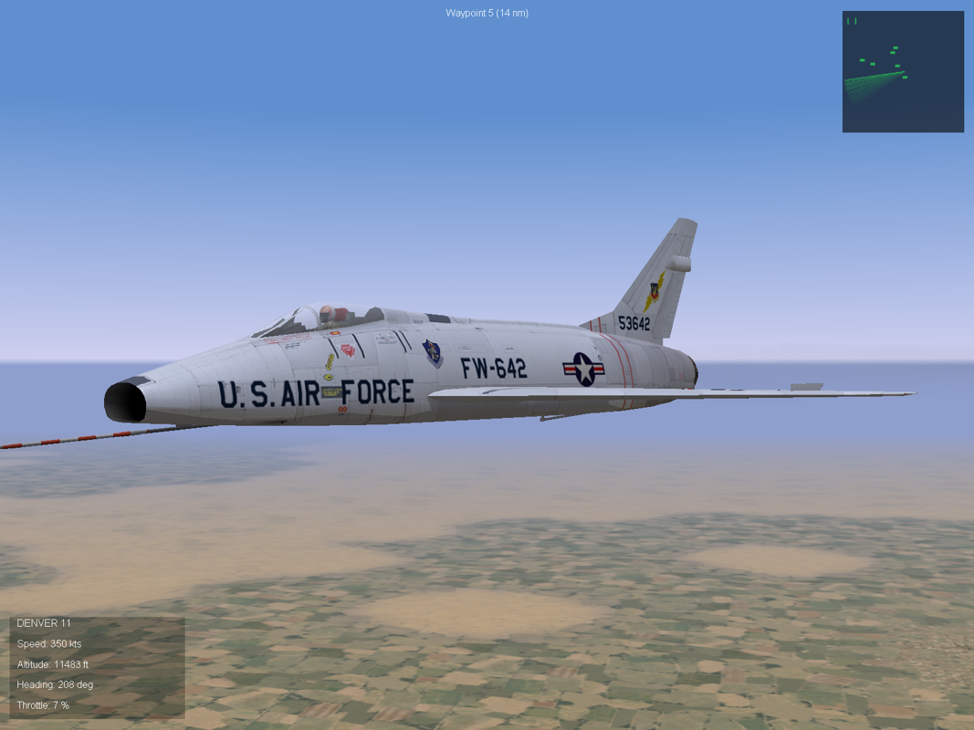 Strike Fighters: Project 1 (Windows) screenshot: The campaign can be flown as the U S Air Force, the US Navy or ...