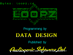 Loopz (ZX Spectrum) screenshot: Title screen