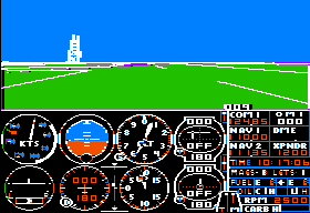 Flight Simulator II (Apple II) screenshot: Meigs Field