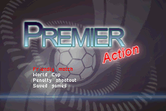 Premier Action Soccer (Game Boy Advance) screenshot: Title screen