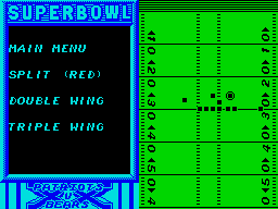 Super Bowl (ZX Spectrum) screenshot: Defensive tactics