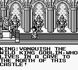 Knight Quest (Game Boy) screenshot: Taking on the first quest