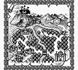 Knight Quest (Game Boy) screenshot: Viewing the map