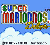 Super Mario Bros. Deluxe (Game Boy Color) screenshot: Title screen.