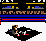 WWF Wrestlemania 2000 (Game Boy Color) screenshot: Big Boss Man slap the Taker in his face