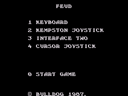Feud (ZX Spectrum) screenshot: Title screen