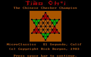 Tiào Ch'i (DOS) screenshot: Title screen (CGA)