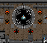 GG Aleste (Game Gear) screenshot: You fly into the blown up boss...