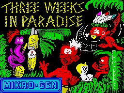 Three Weeks in Paradise (ZX Spectrum) screenshot: Loading screen