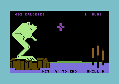 Frog! (Commodore 64) screenshot: Frog gets one