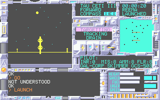Tau Ceti: The Lost Star Colony (Atari ST) screenshot: Ready to go