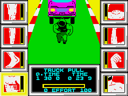 Geoff Capes Strongman (ZX Spectrum) screenshot: Click on the highlighted muscle