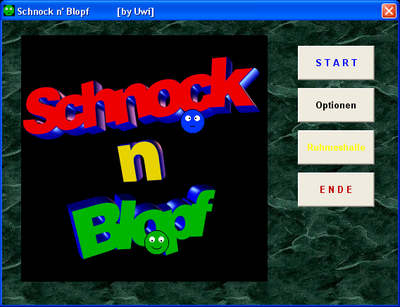 Schnock n' Blopf (Windows) screenshot: Title screen